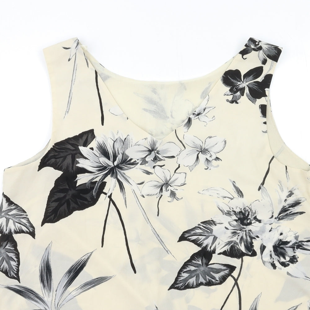 Dorothy Perkins Womens Beige Floral  Basic Blouse Size 18