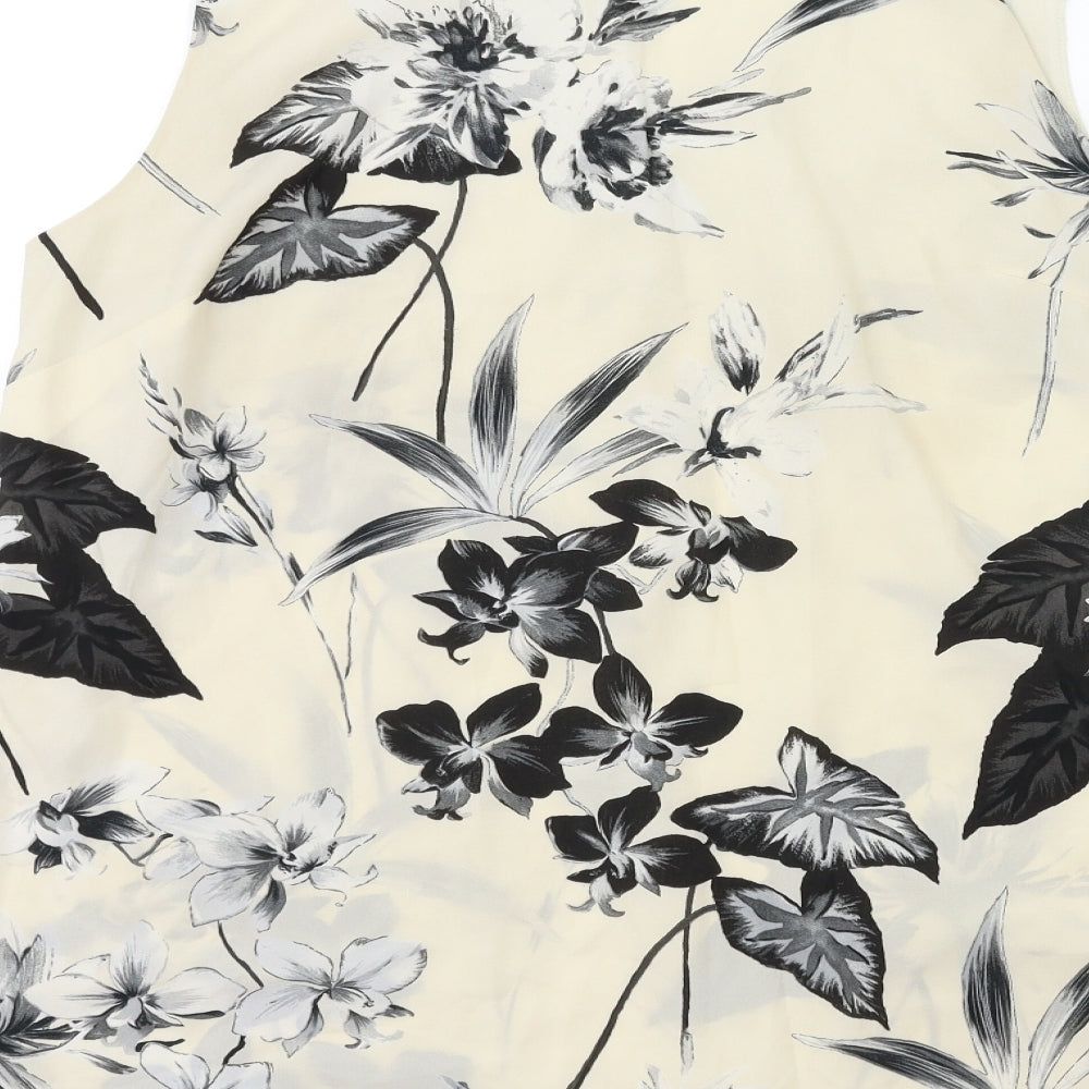 Dorothy Perkins Womens Beige Floral  Basic Blouse Size 18