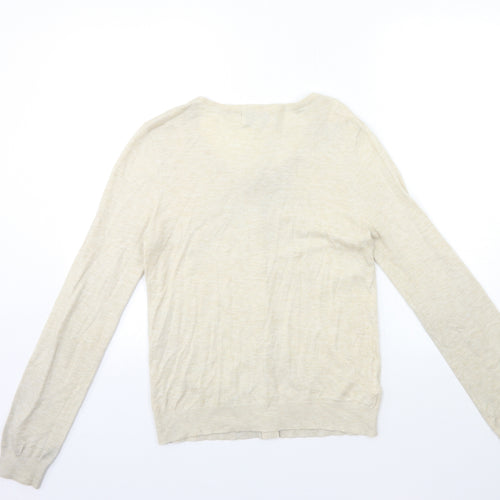 NEXT Womens Beige  Knit Cardigan Jumper Size 10