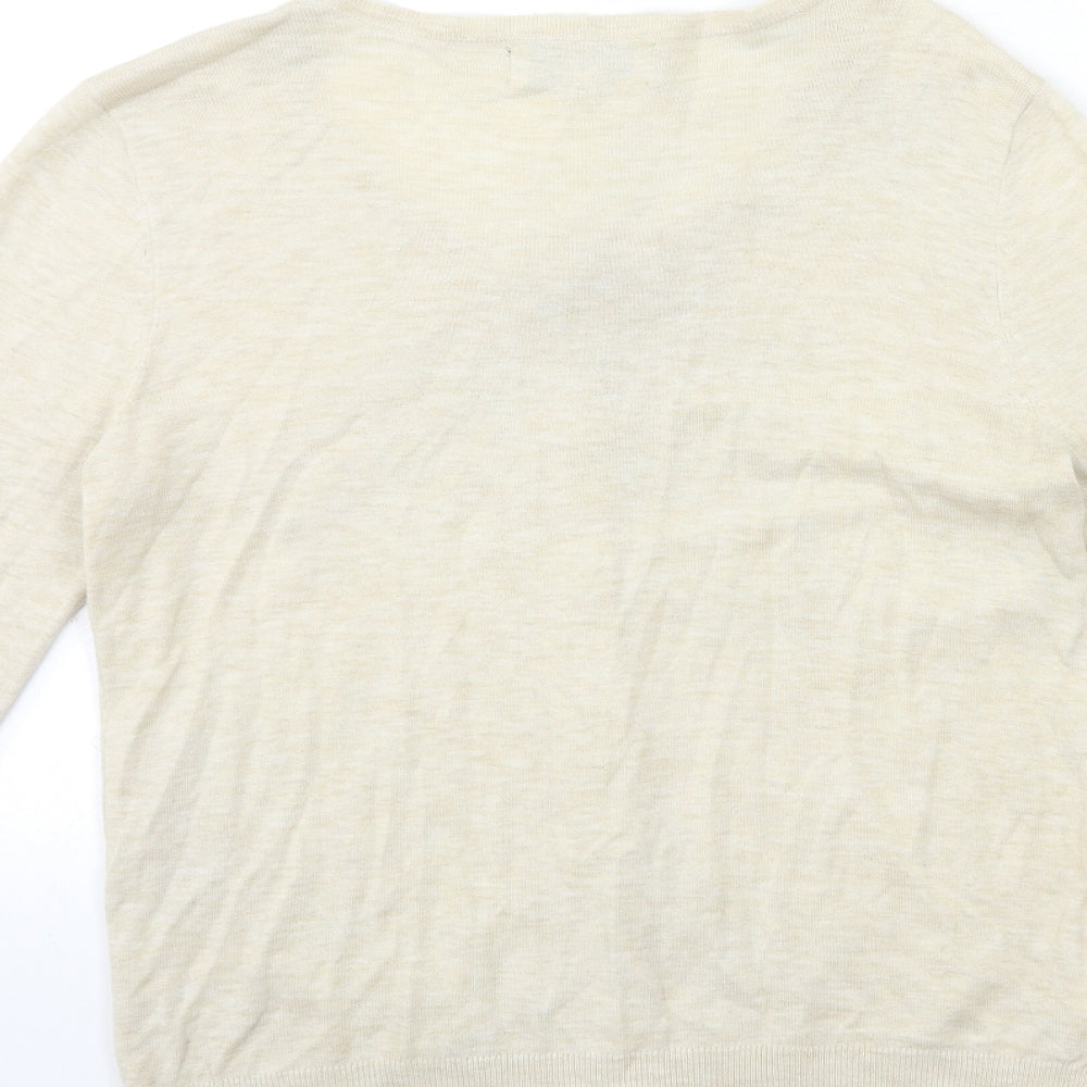 NEXT Womens Beige  Knit Cardigan Jumper Size 10