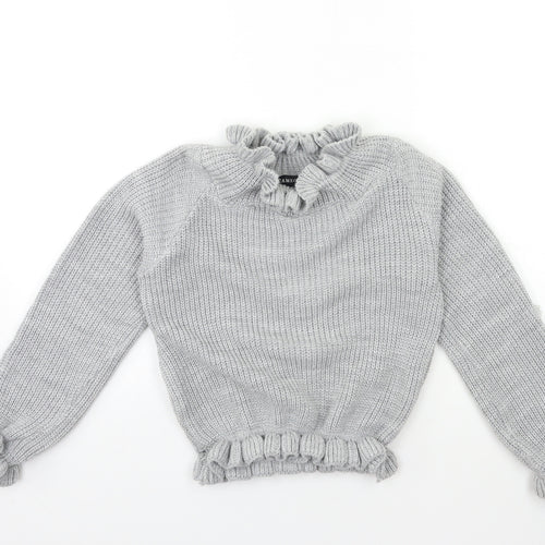 CAMEO ROSE Womens Grey  Knit Pullover Jumper Size S