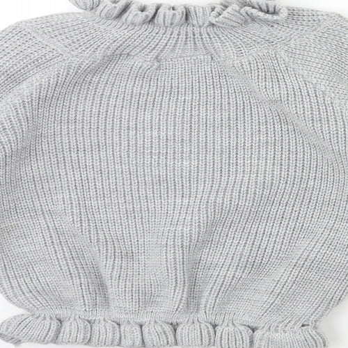 CAMEO ROSE Womens Grey  Knit Pullover Jumper Size S