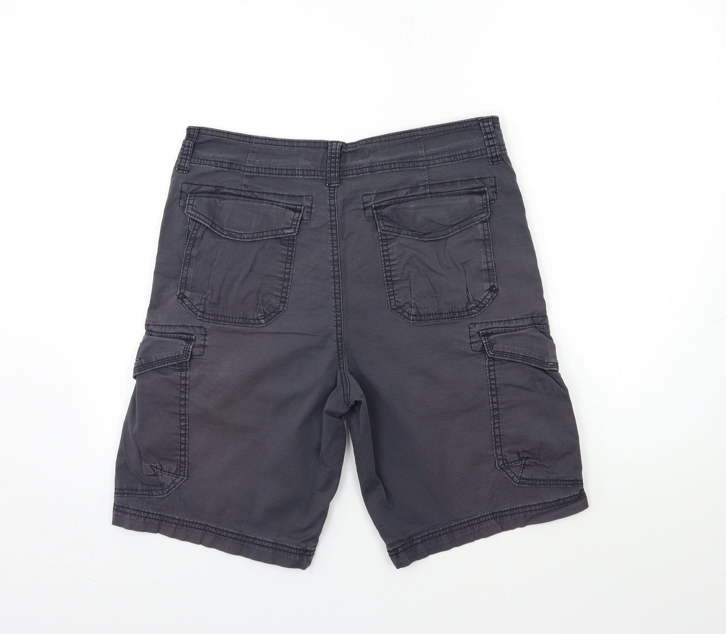 UNIONBAY Mens Grey   Cargo Shorts Size 32 in