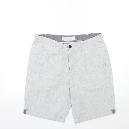 Red Herring Mens Grey   Cargo Shorts Size 34 in