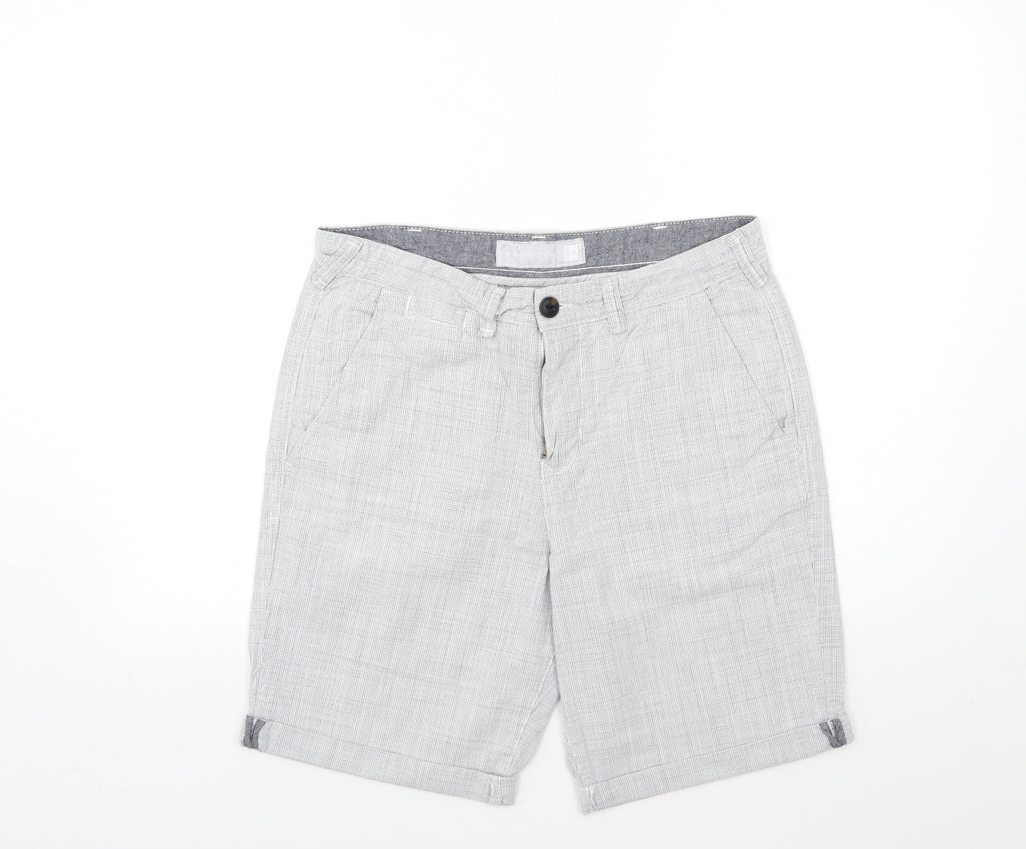 Red Herring Mens Grey   Cargo Shorts Size 34 in