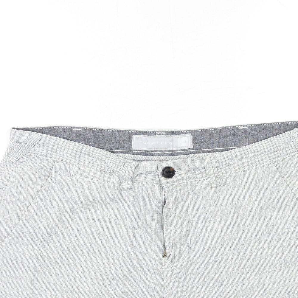 Red Herring Mens Grey   Cargo Shorts Size 34 in