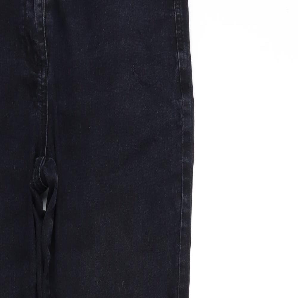M&Co Womens Black  Denim Flared Jeans Size 14 L29 in
