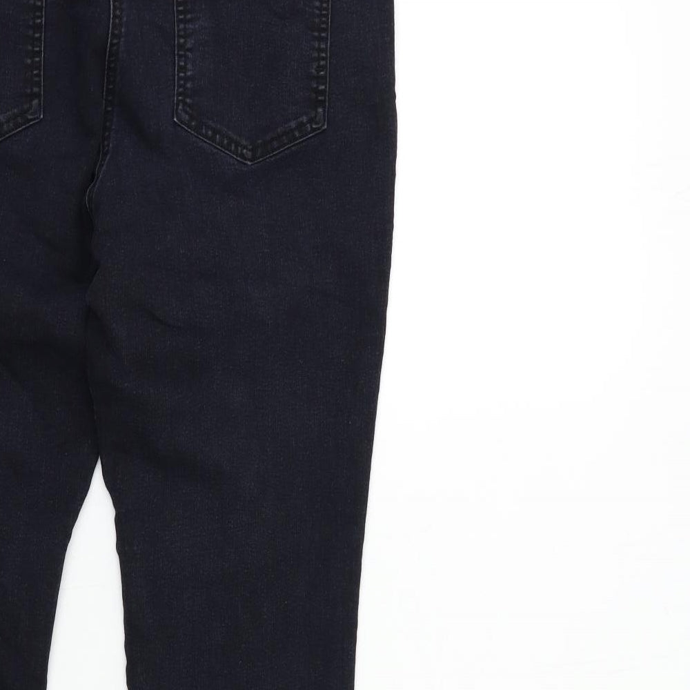 M&Co Womens Black  Denim Flared Jeans Size 14 L29 in