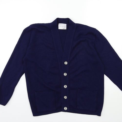 lio vincengo Womens Blue  Knit Cardigan Jumper Size M
