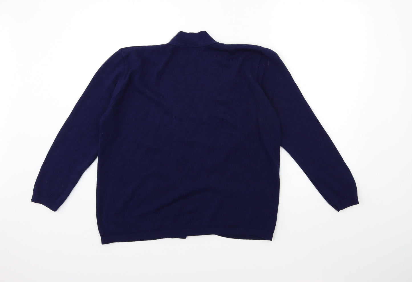 lio vincengo Womens Blue  Knit Cardigan Jumper Size M