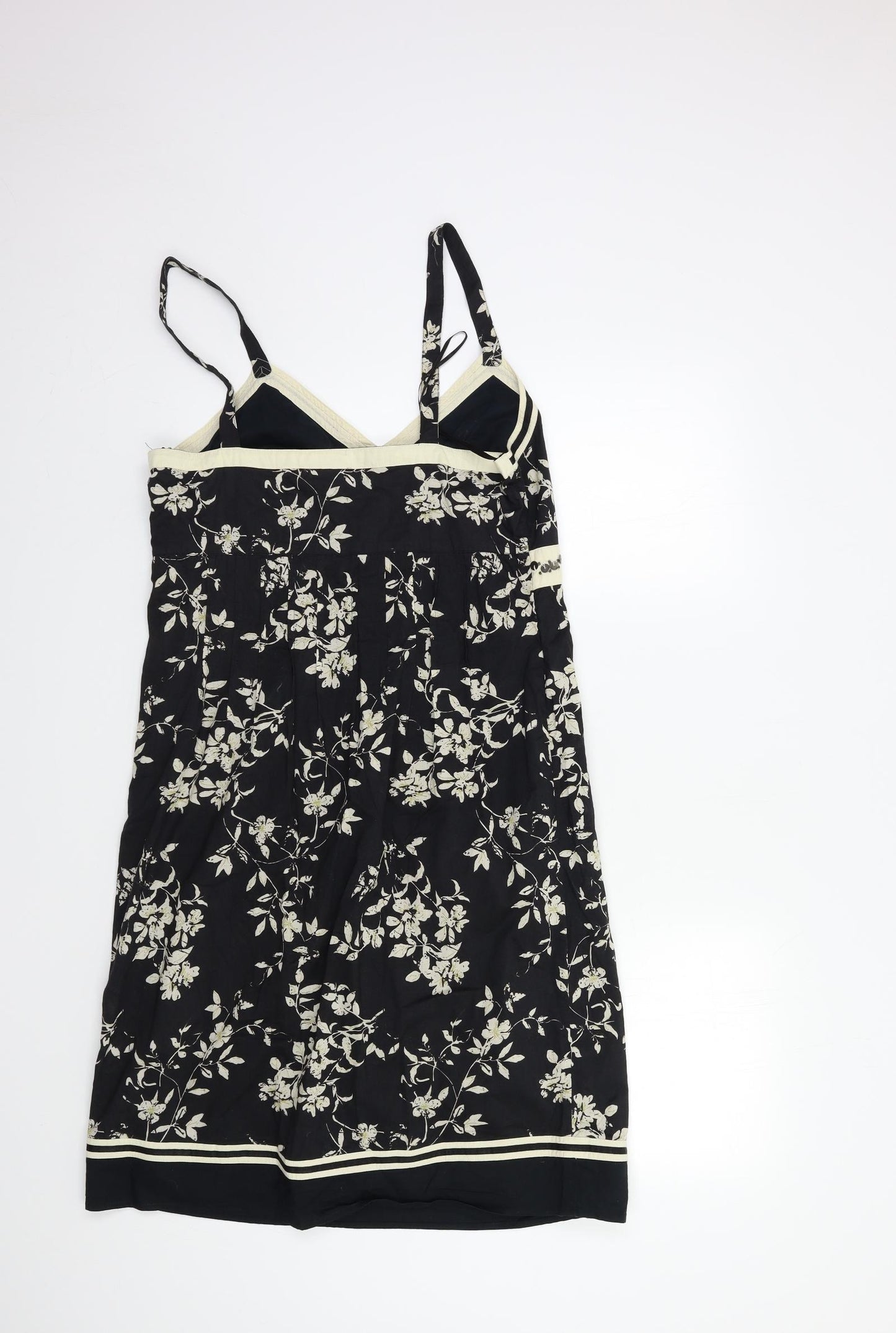 NEXT Womens Black Floral  Tank Dress  Size 14