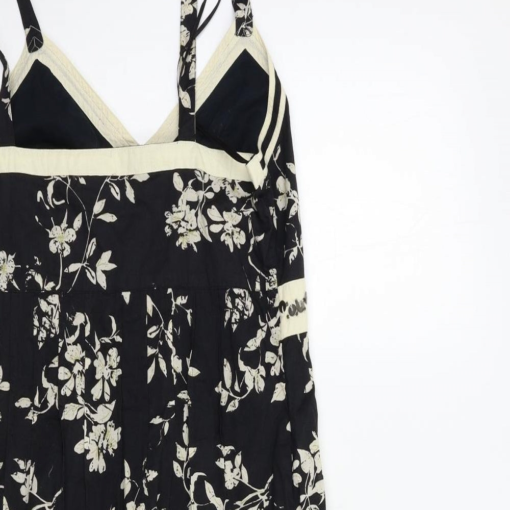 NEXT Womens Black Floral  Tank Dress  Size 14