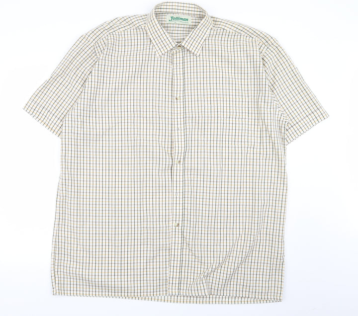 jolliman Mens Multicoloured Check Button-Up Size XL
