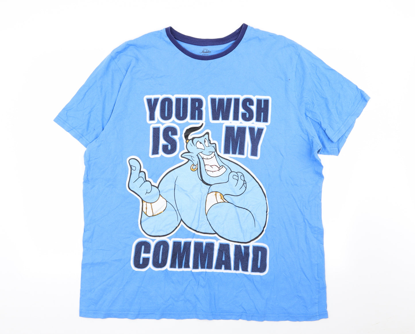 disney aladin Mens Blue    T-Shirt Size 2XL