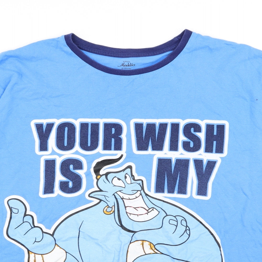 disney aladin Mens Blue    T-Shirt Size 2XL