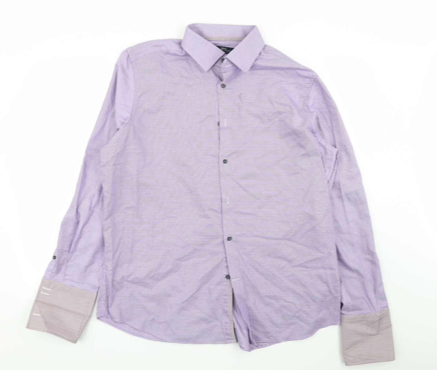 NEXT Mens Multicoloured Houndstooth   Dress Shirt Size 18