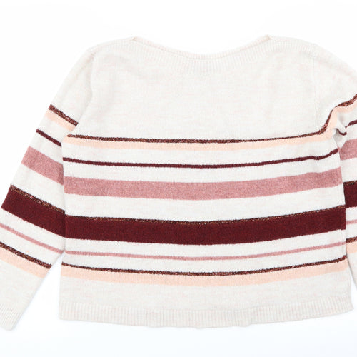 Peacocks Womens Multicoloured Striped  Pullover Jumper Size M