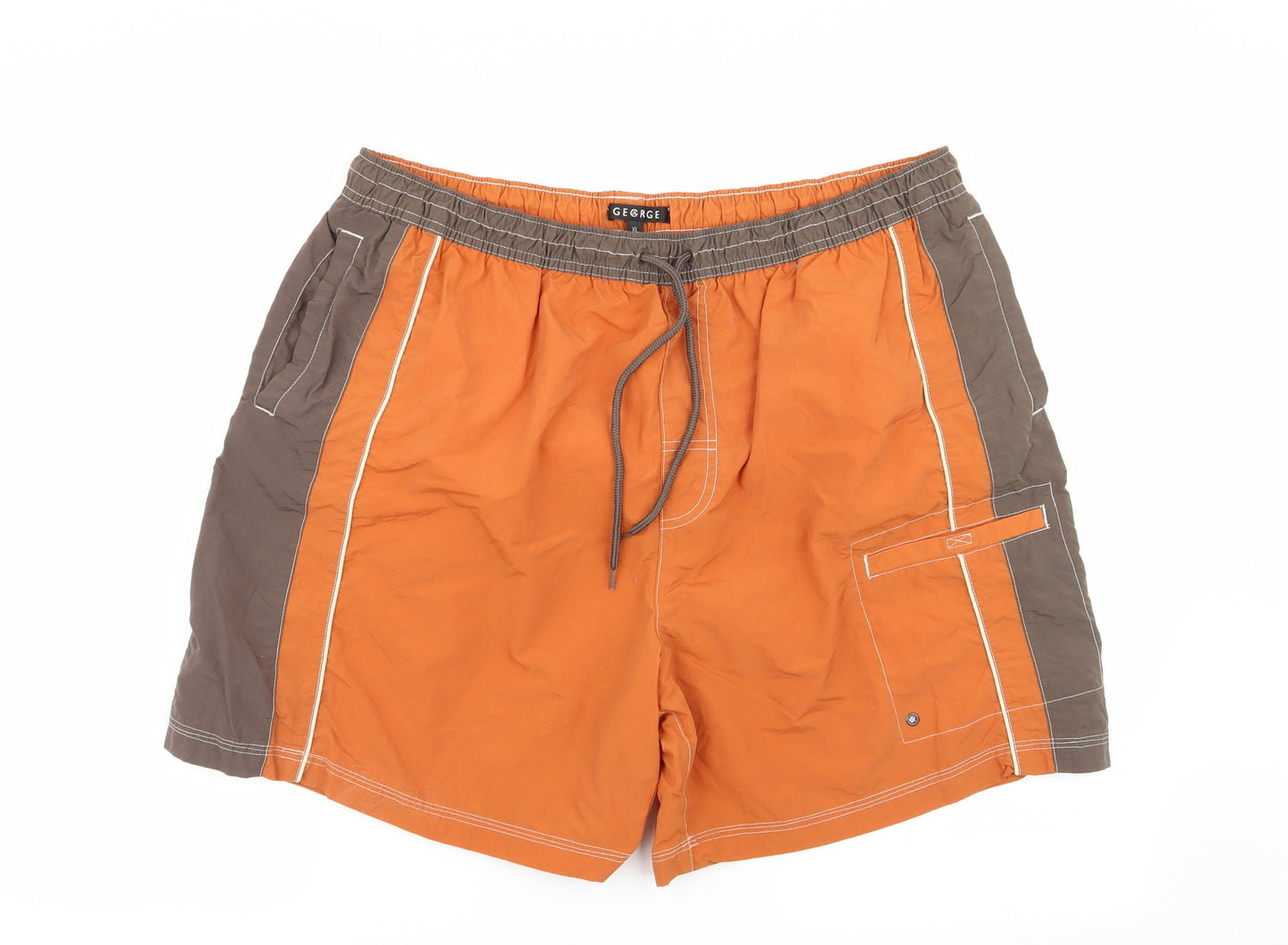 Asda George Mens Orange   Cargo Shorts Size XL - Stretch waistband