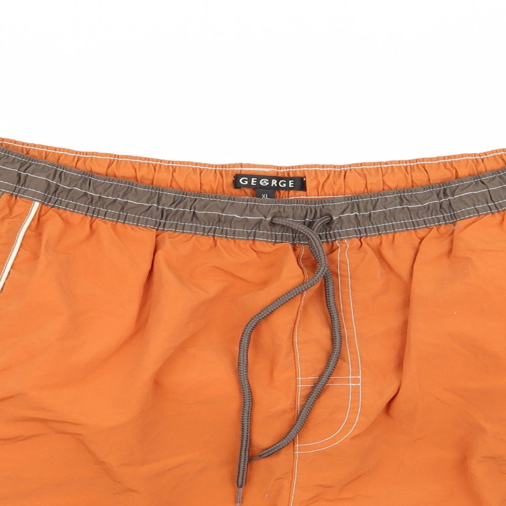 Asda George Mens Orange   Cargo Shorts Size XL - Stretch waistband