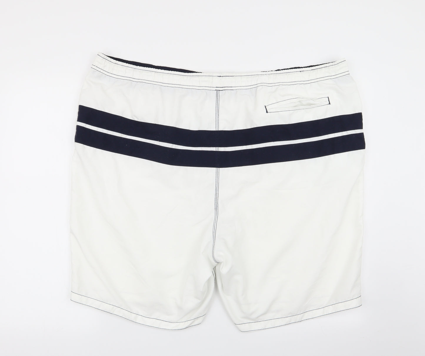 Asda George Mens White Striped  Cargo Shorts Size 2XL - Stretch waistband