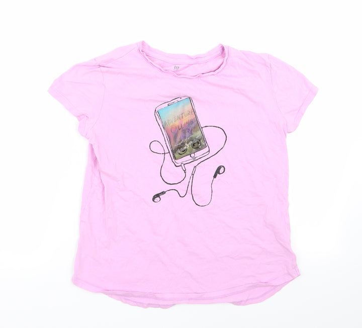 Gap Girls Pink Basic T-Shirt Size 2XL