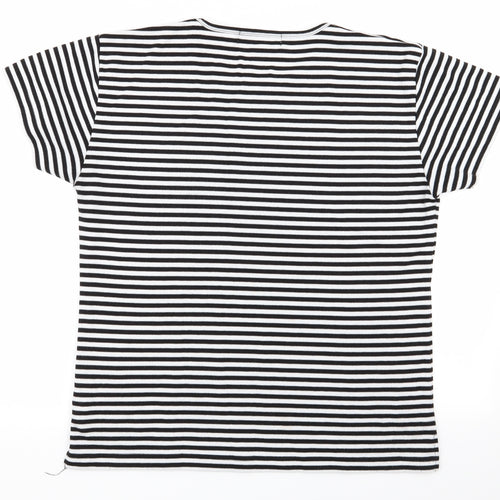 donna lewis Womens Multicoloured Striped  Basic T-Shirt Size XL