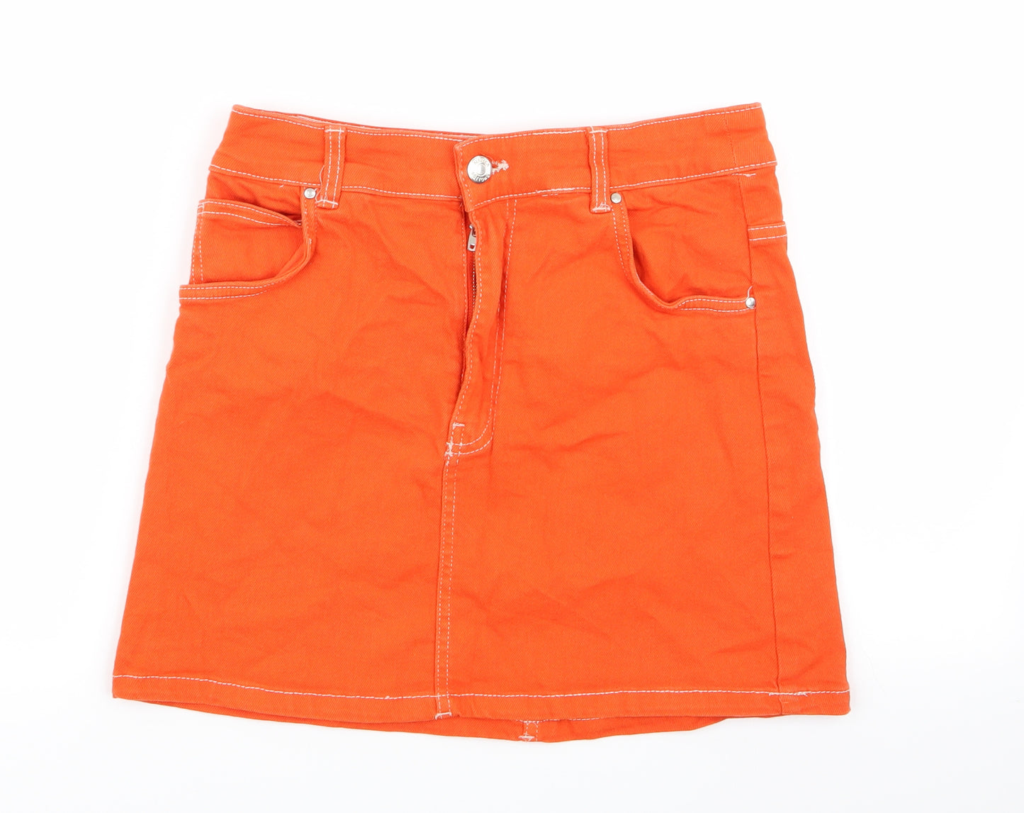 Bershka Womens Orange   Mini Skirt Size 10