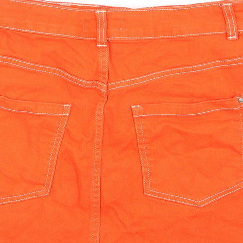Bershka Womens Orange   Mini Skirt Size 10