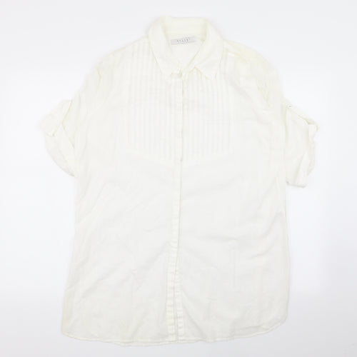 Nougat Womens White   Basic Button-Up Size 4