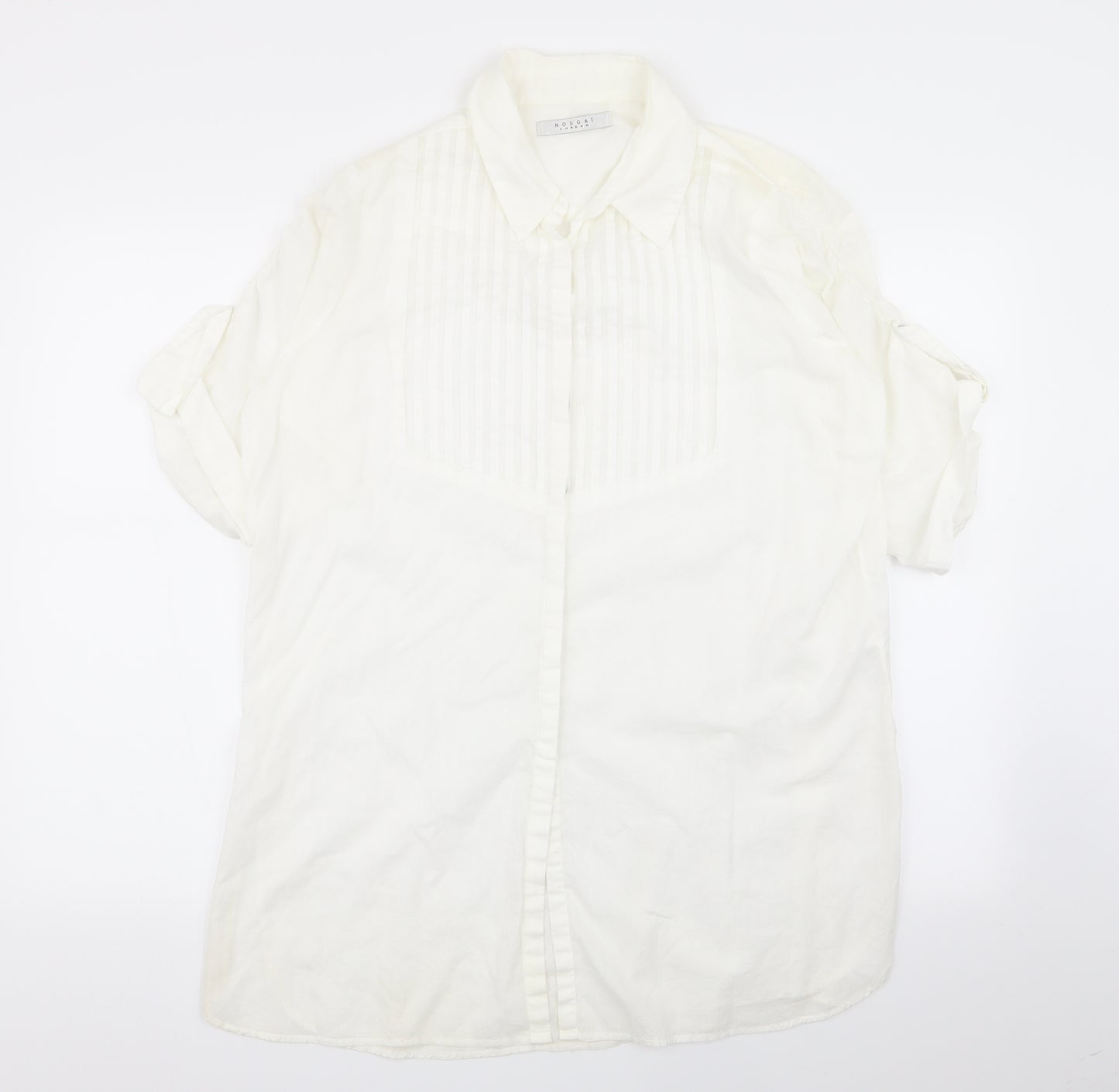 Nougat Womens White   Basic Button-Up Size 4