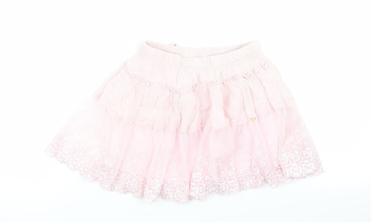 naqu Girls Pink Floral  Flare Skirt Size 5-6 Years
