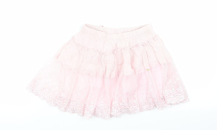 naqu Girls Pink Floral  Flare Skirt Size 5-6 Years