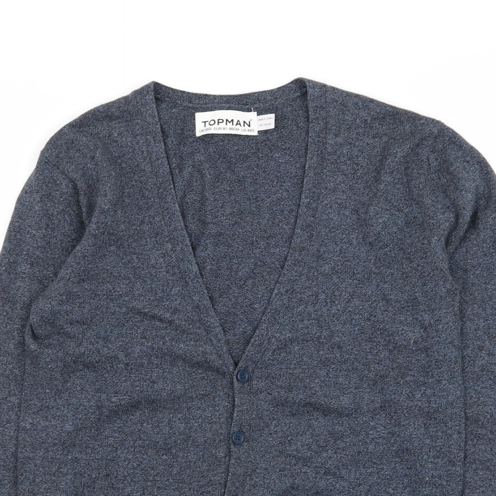 Topman Mens Blue   Cardigan Jumper Size XS  - Size XXS