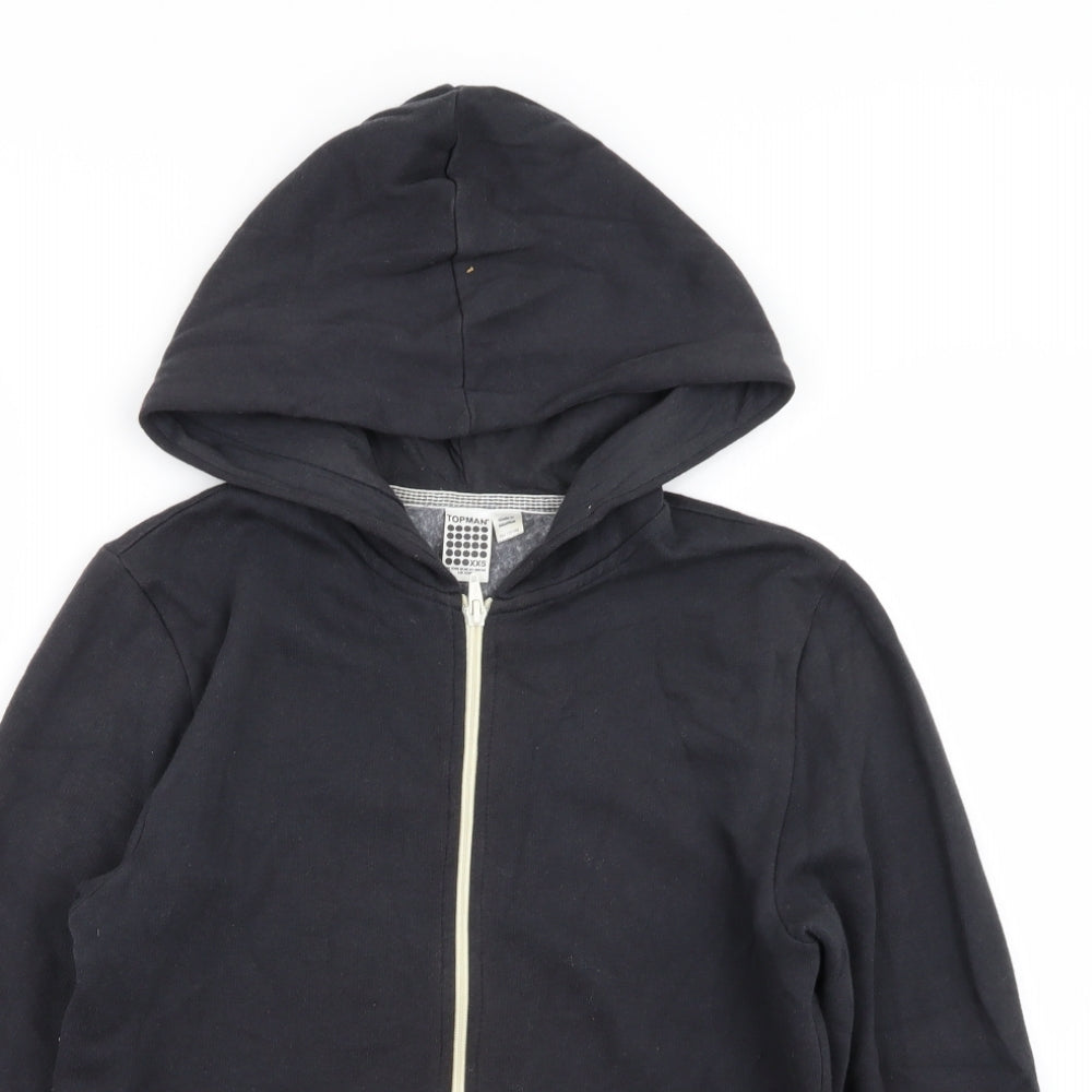 Topman Mens Black   Full Zip Jumper Size XS  - Size XXS