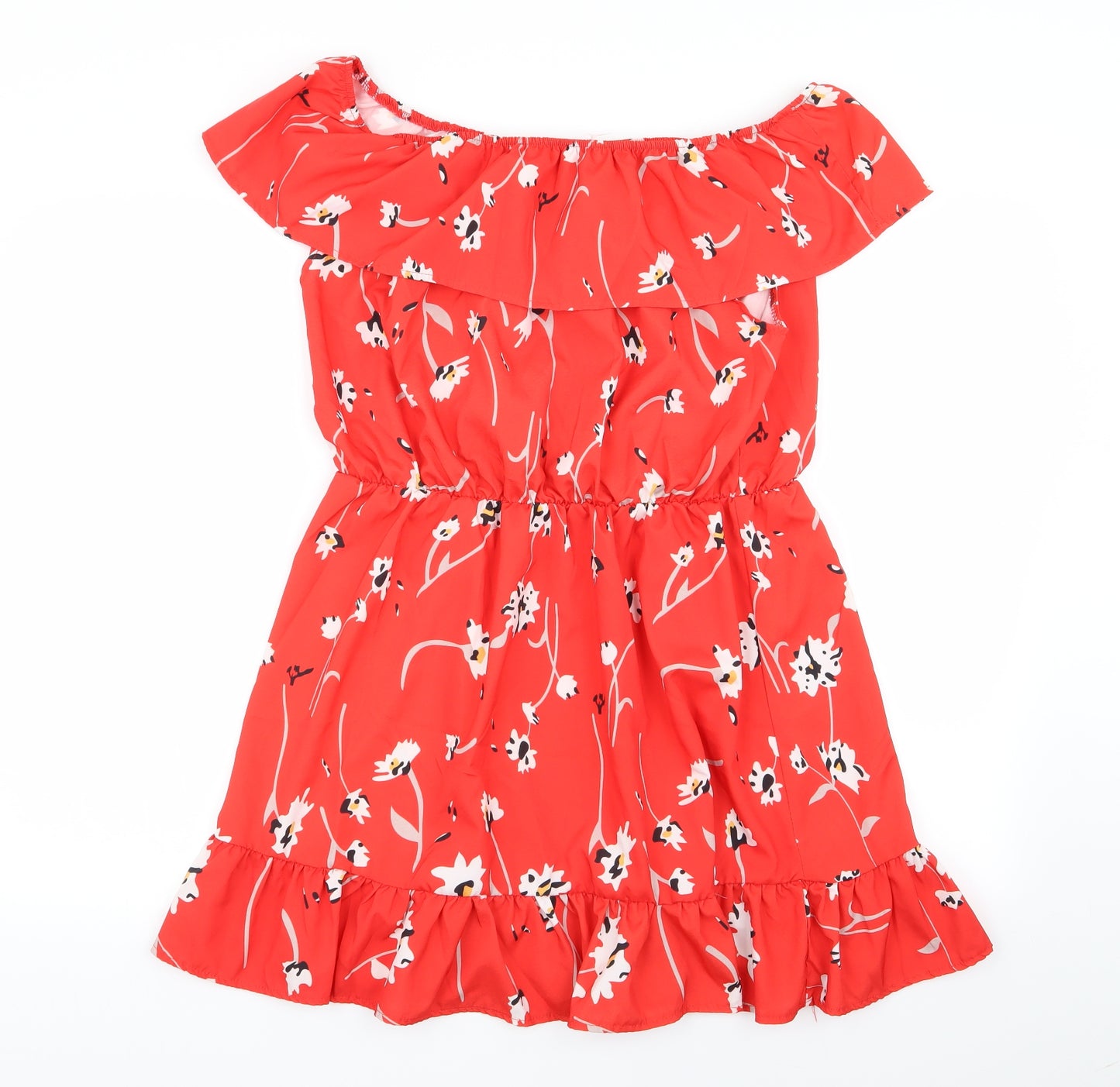 Preworn Womens Red Floral  Fit & Flare  Size XL