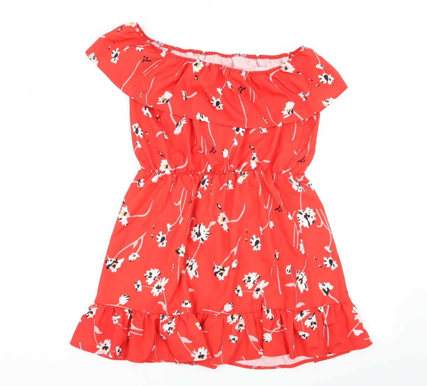 Preworn Womens Red Floral  Fit & Flare  Size XL
