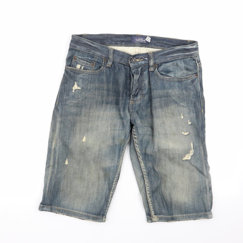 Topman Mens Blue   Chino Shorts Size 20 in
