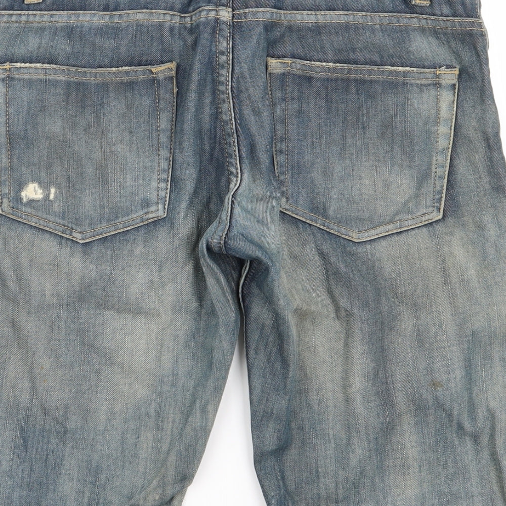 Topman Mens Blue   Chino Shorts Size 20 in