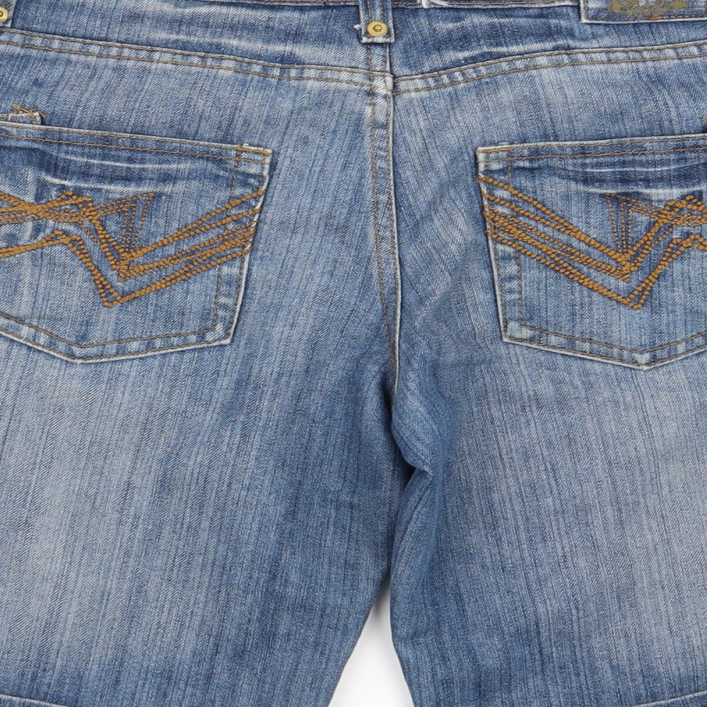 k Womens Blue   Chino Shorts Size 12 - denim shorts