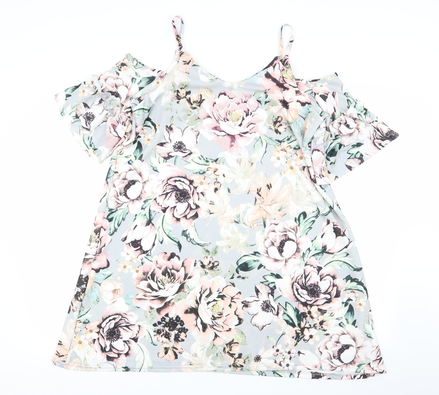 Boohoo Womens Multicoloured Floral  Fit & Flare  Size 14