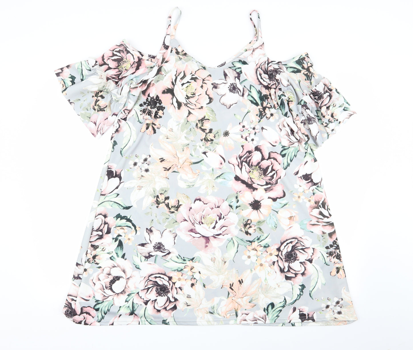Boohoo Womens Multicoloured Floral  Fit & Flare  Size 14