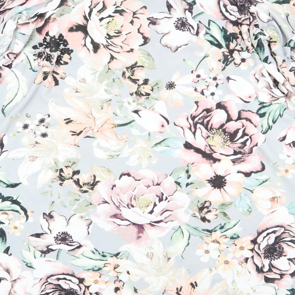 Boohoo Womens Multicoloured Floral  Fit & Flare  Size 14