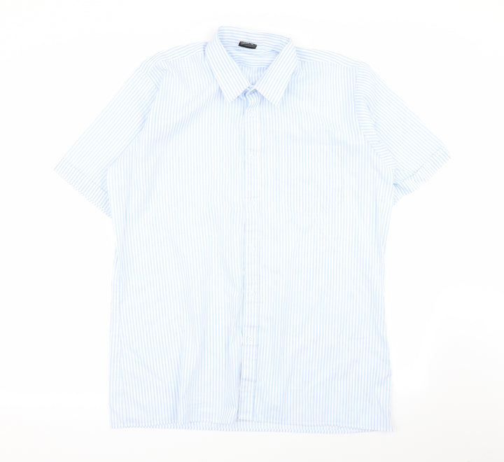 d amigo Mens Multicoloured Striped   Button-Up Size L