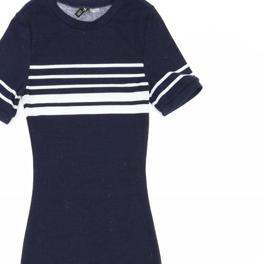 Divided by H&M Womens Blue Striped  Pencil Dress  Size 4