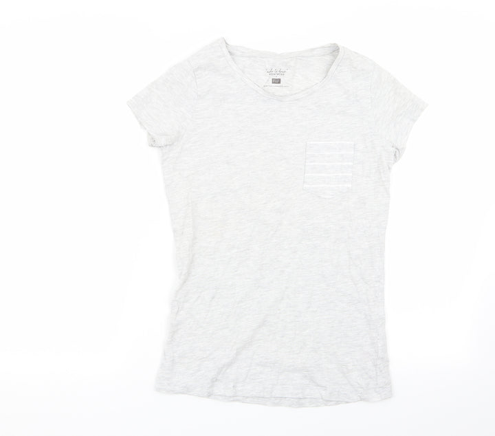 F&F Womens Grey Solid  Top Pyjama Top Size 6