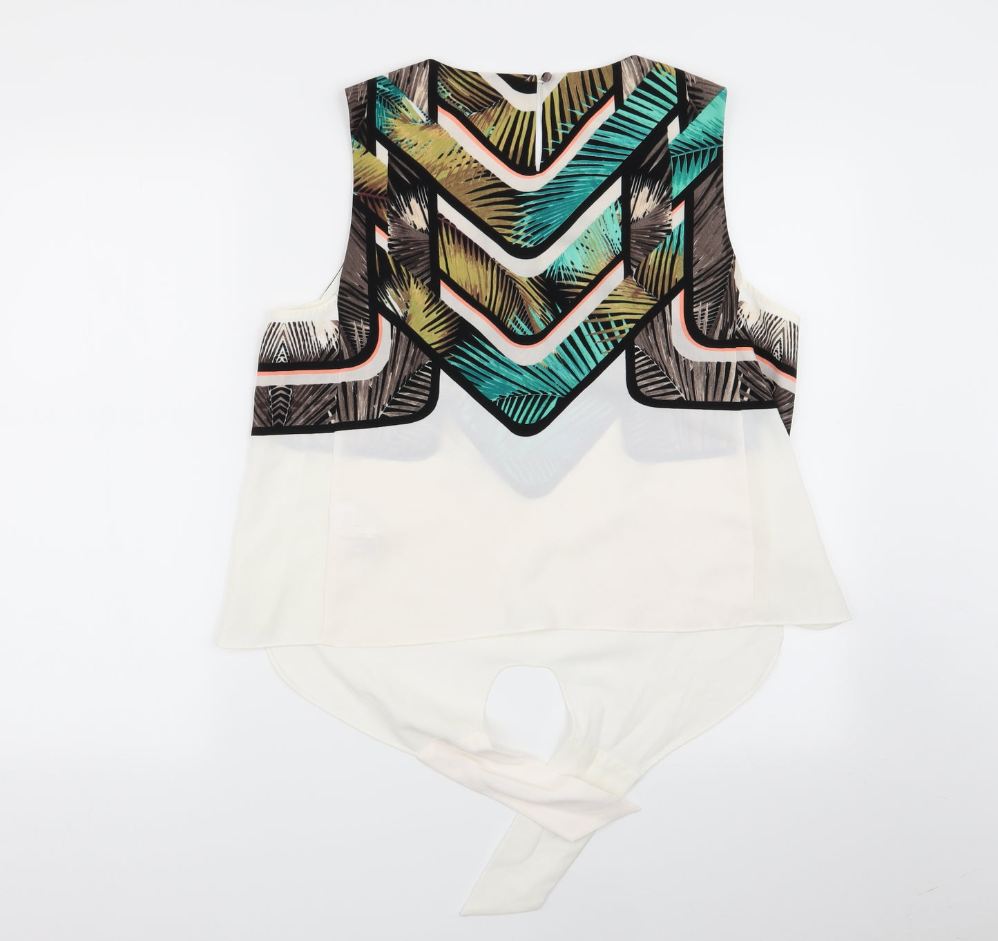 Warehouse Womens Multicoloured Geometric  Basic Blouse Size 16