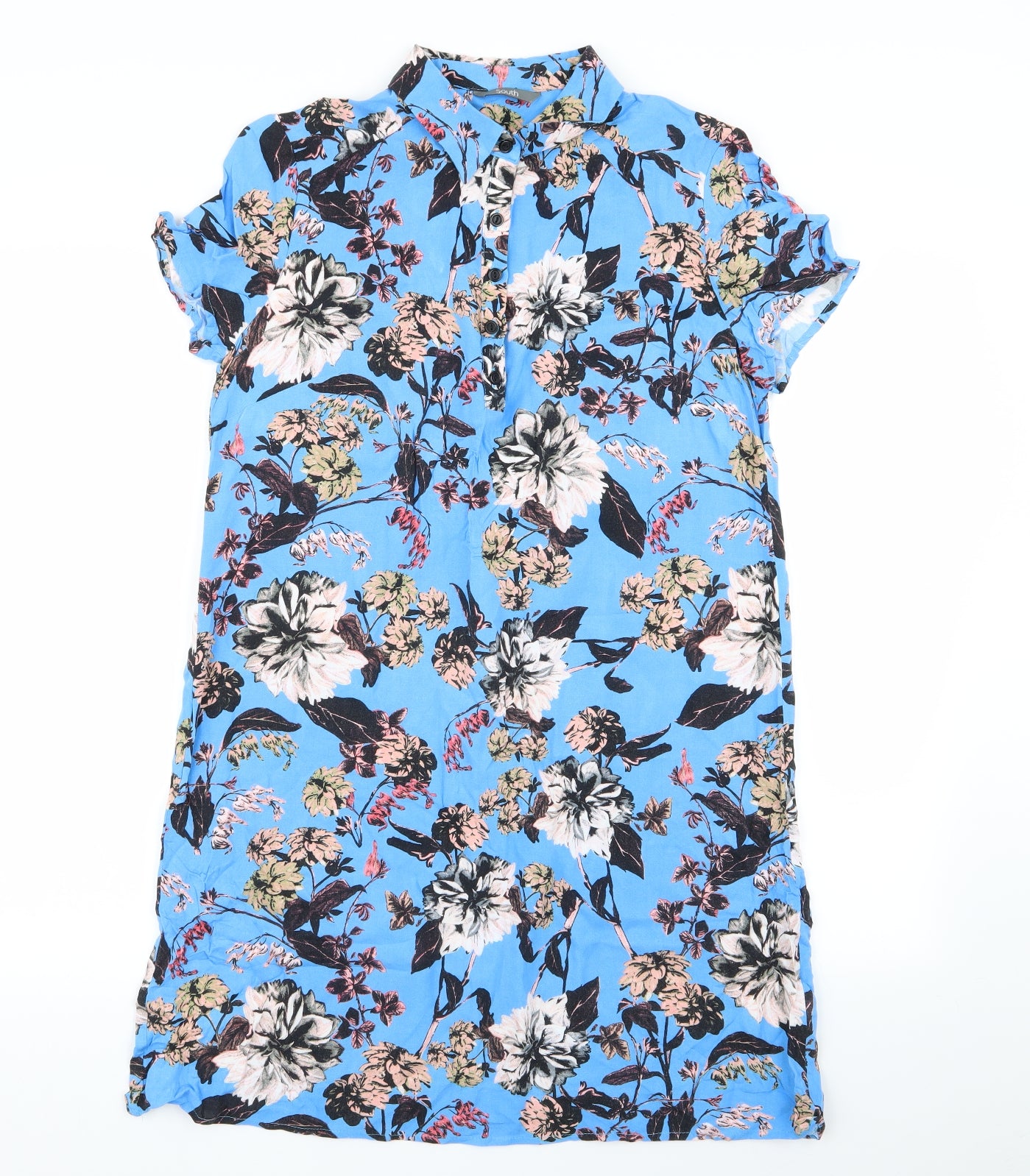 South Womens Multicoloured Floral  Shirt Dress  Size 12