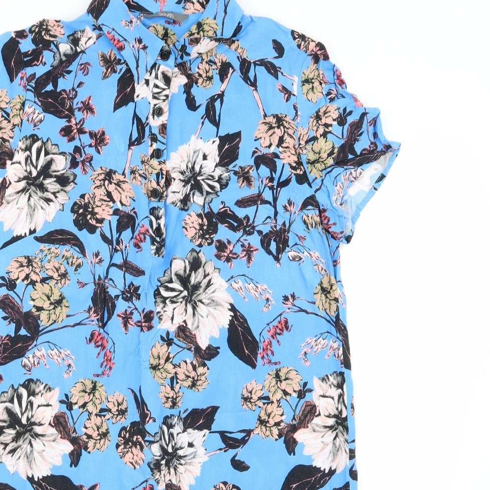 South Womens Multicoloured Floral  Shirt Dress  Size 12