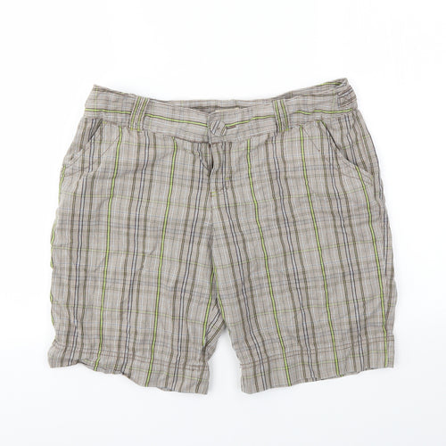 Mossimo Womens Brown Check  Cut-Off Shorts Size 32 in