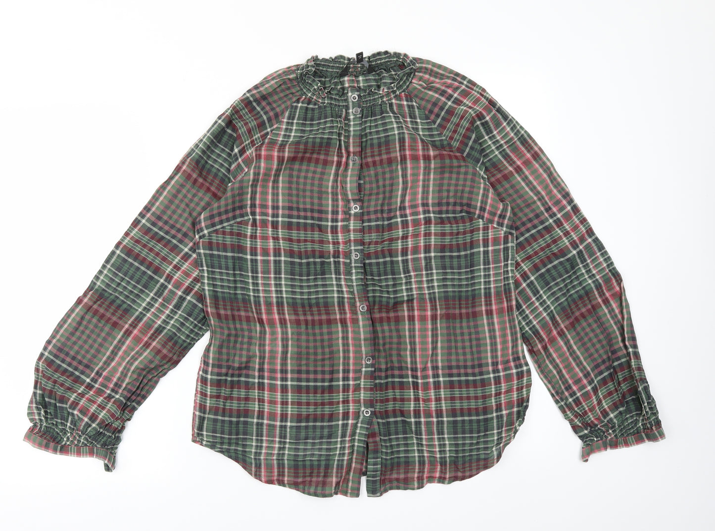 NEXT Womens Multicoloured Check  Basic T-Shirt Size 12